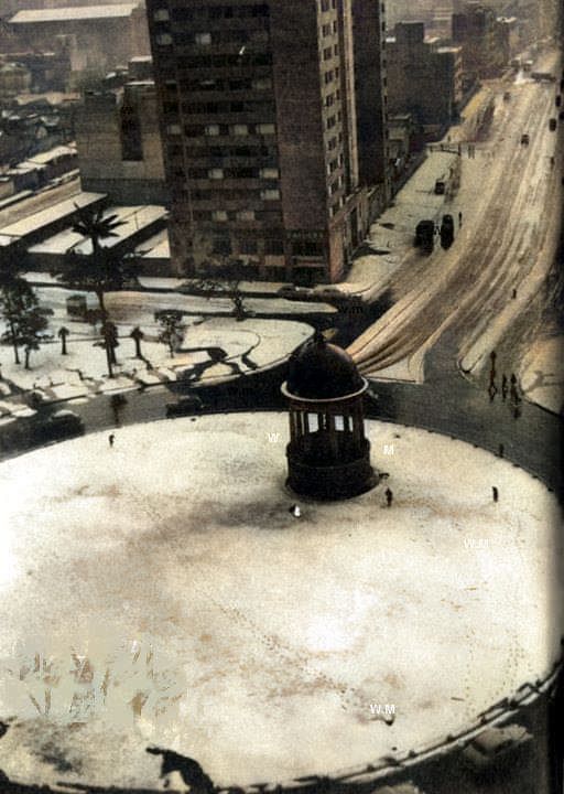 Granizada en Bogotá 1954 rotonda Km 0