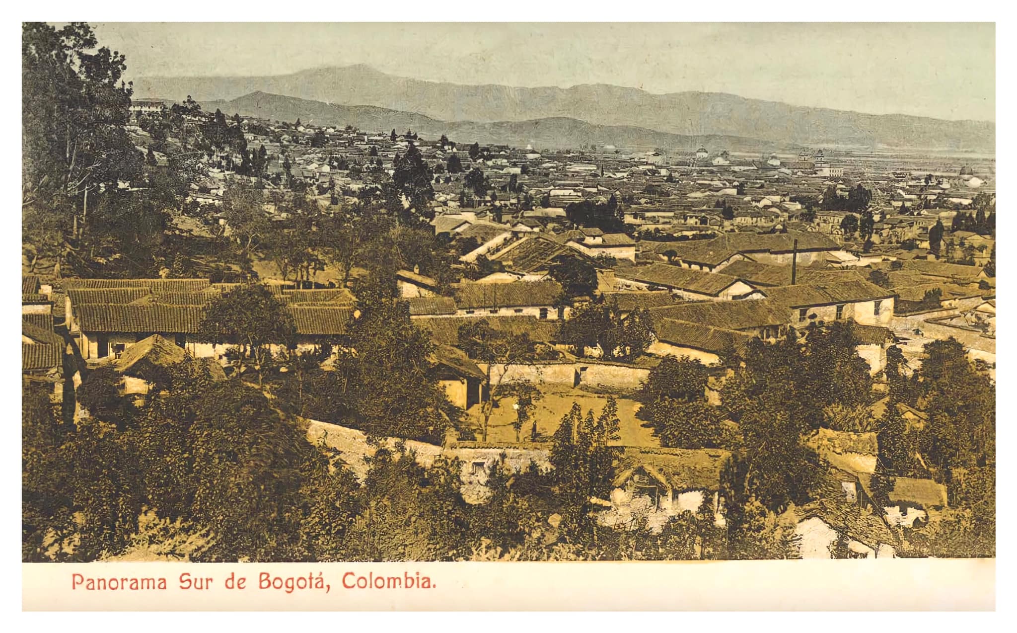 Panorama Sur de Bogotá - Parroquia Las Aguas ca 1890-1904